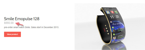 팔찌 스마트폰? Smile Emopulse 128 가격 550달러