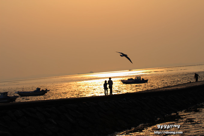 화옹방조제 일몰 풍경 사진 &#8211; 해가 저무는 군 [캐논 650D]