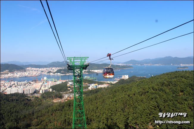 통영 한려수도 케이블카 미륵산 꼭대기에서 내려본 바다[통영 여행]