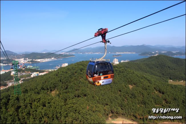 통영 한려수도 케이블카 미륵산 꼭대기에서 내려본 바다[통영 여행]