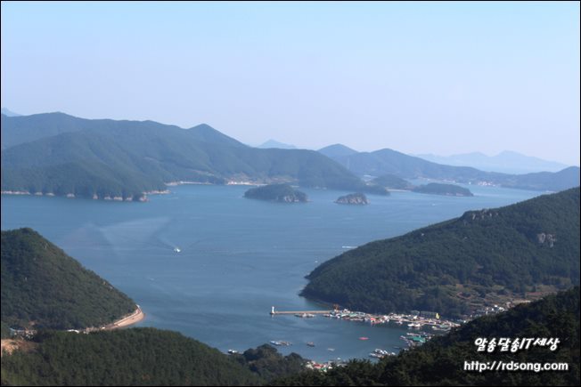 통영 한려수도 케이블카 미륵산 꼭대기에서 내려본 바다[통영 여행]