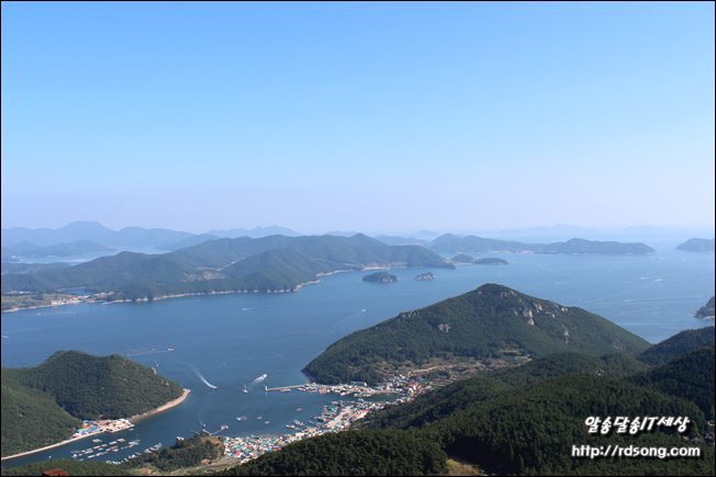 통영 한려수도 케이블카 미륵산 꼭대기에서 내려본 바다[통영 여행]