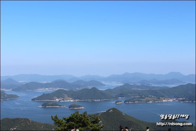 통영 한려수도 케이블카 미륵산 꼭대기에서 내려본 바다[통영 여행]