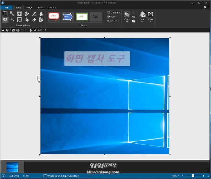 스네그잇 Snagit 12 화면캡처 도구 워터마크 추가 [스네그잇 사용법]