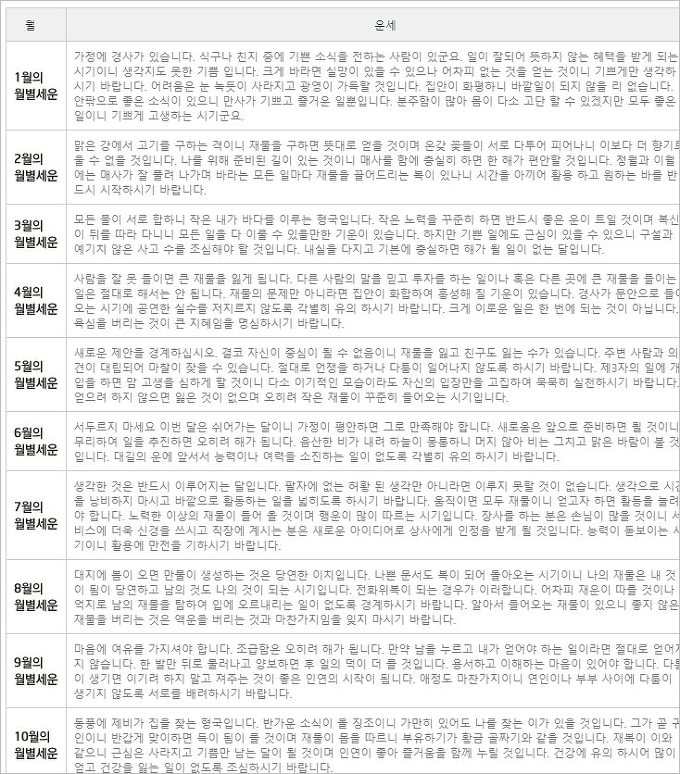 신한생명 사주 운세 토정비결 운세 사주 궁합 무료