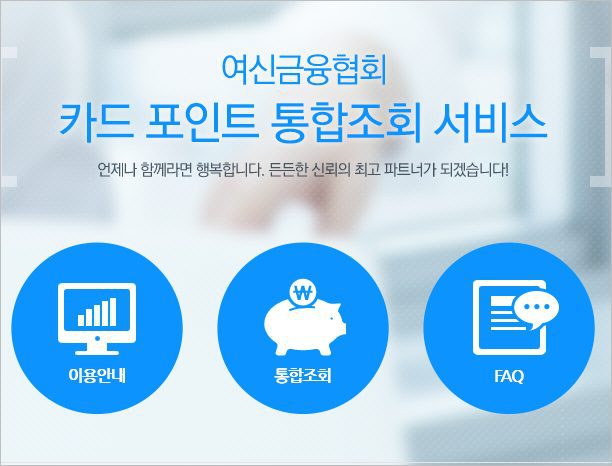 신용 카드 포인트 통합조회 서비스 - 여신금융협회 [ 신용카드 포인트 조회 ]