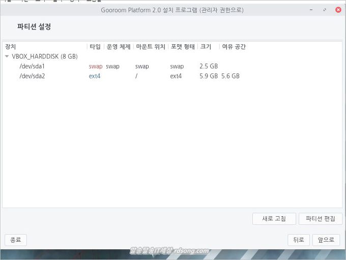 구름 Os 2.0 Gooroom 데비안 리눅스 기반 설치
