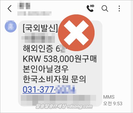 한국소비자원 사칭 스미싱 문자 주의