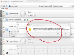 eaualizer apo 작동 안되는 이유