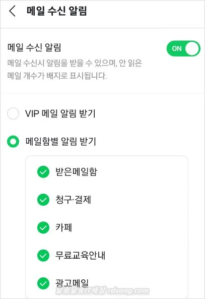네이버 메일 알림 설정 방법 2가지 네이버앱 네이버메일 앱
