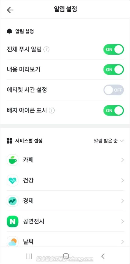 네이버 메일 알림 설정 방법 2가지 네이버앱 네이버메일 앱2