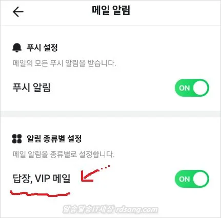 네이버 메일 알림 설정 방법 2가지 네이버앱 네이버메일 앱4