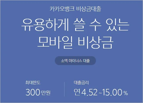 카카오뱅크 비상금 대출5