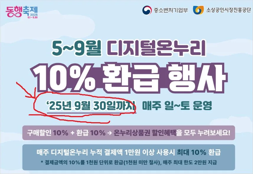 디지털 온누리 상품권 10% 환급