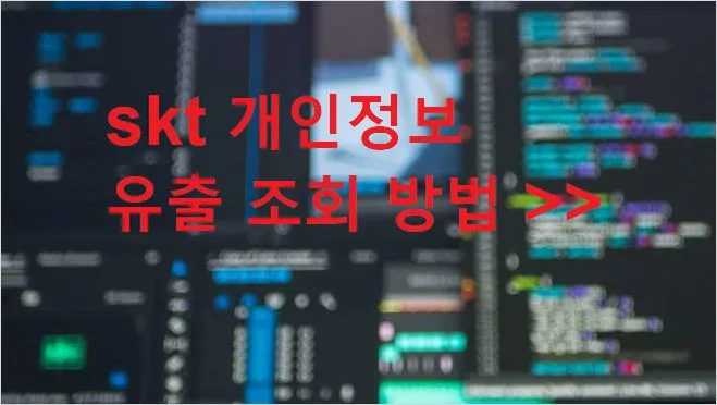SKT 개인정보 유출 여부 조회 확인 방법