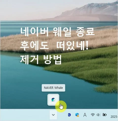 네이버 웨일 종료 후에도 백그라운드 앱을 계속 실행 꺼도 다시 켜지는 문제 해결 방법