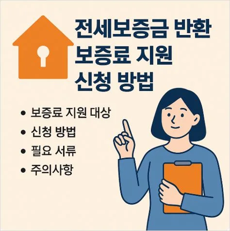 전세보증금 반환 보증료 지원 신청 방법
