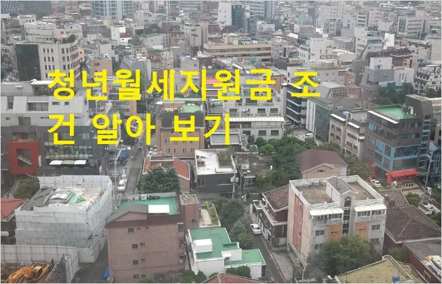 2026년 청년월세지원금 조건 신청방법